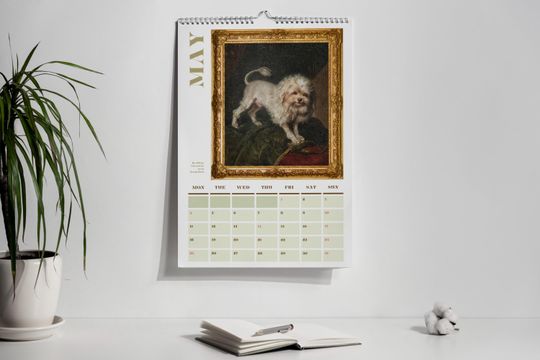 Funny Renaissance Dogs 2026 Wall Calendar