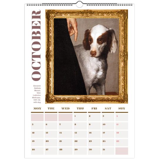 Funny Renaissance Dogs 2026 Wall Calendar