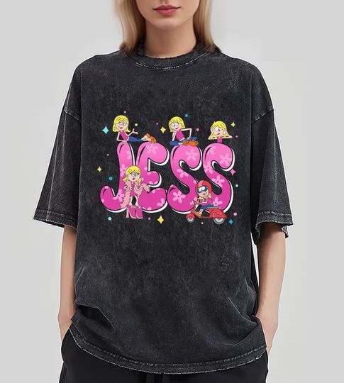 Custom Name Lizzie Mcguire Shirt, Personalized Disney Girl Mineral Wash T-Shirt