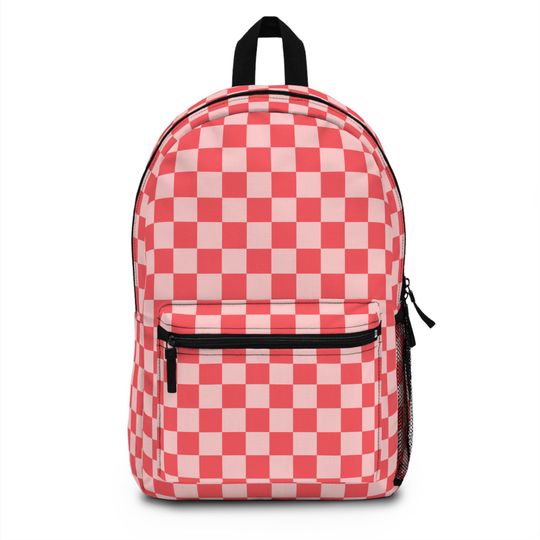Checkerboard Backpack, School Bag