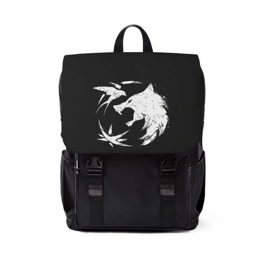 Wolf Unisex Casual Shoulder Backpack