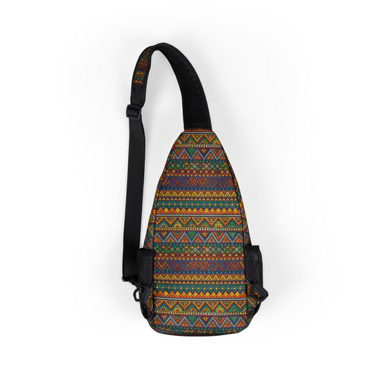 Patterned Chest Bag, Crossbody Travel Bag