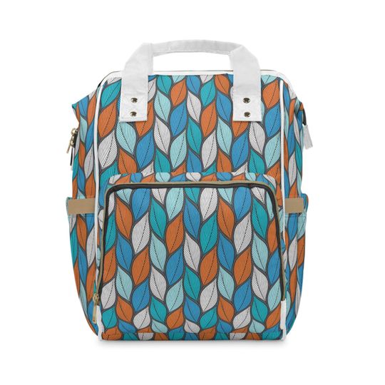 Leaf Pattern Diaper Backpack, Go to School Gift
