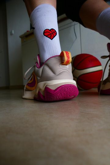 Personalized Basketball Heart Socks