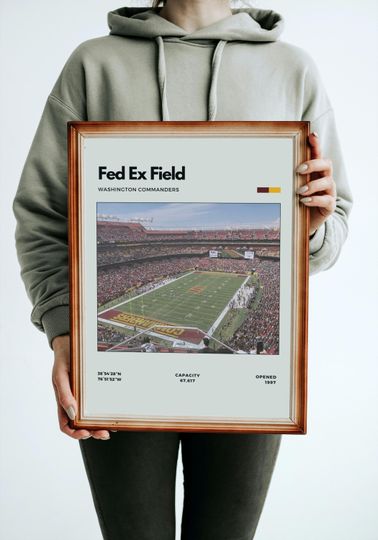 FedEx Field Stadium Art Print - Washington Commanders Vertical Poster