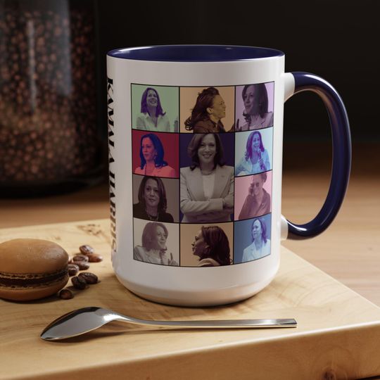 Kamala Harris Madam President Eras Tour syle Accent Coffee Mug