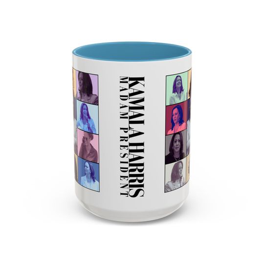 Kamala Harris Madam President Eras Tour syle Accent Coffee Mug