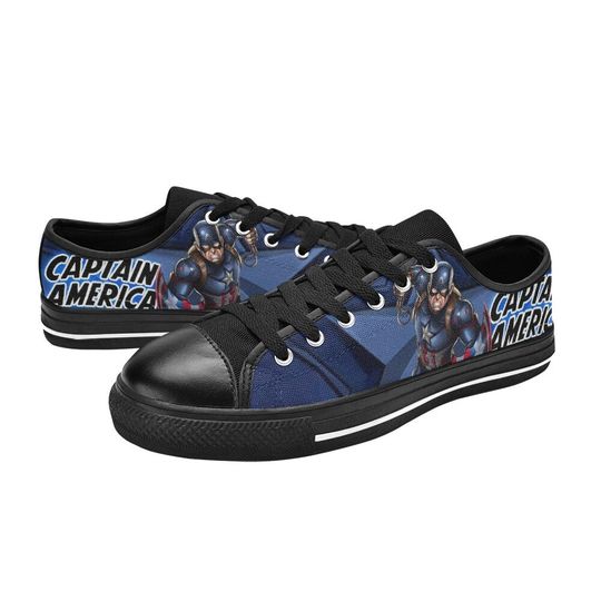 Captain America Low Top Sneakers, Captain America Sneakers