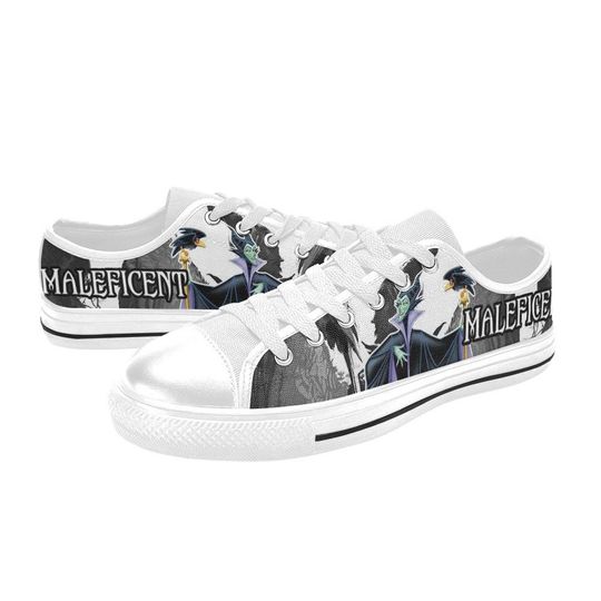 Maleficent Low Top Sneakers, Maleficent Shoes