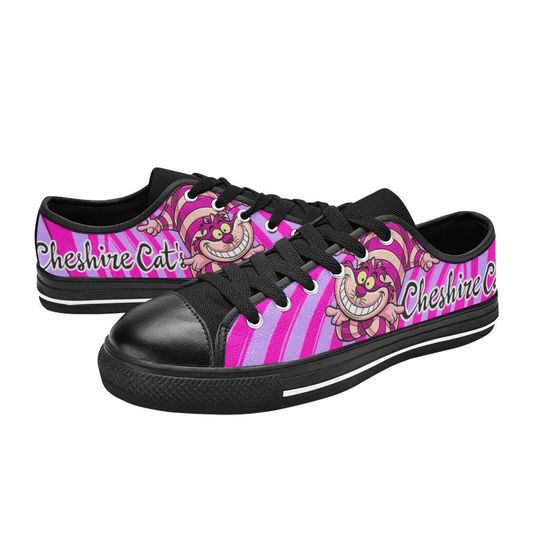 Cheshire Cat Low Top Sneakers, Alice in Wonderland Low Top Sneakers