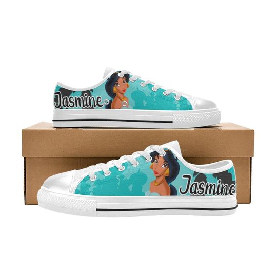 Princess Jasmine Aladdin Low Top Sneakers, Jasmine Shoes