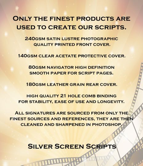 HALLOWEEN Movie Notebooks, High Quality Printed Cast Autographs, Movie Present, Birthday Gift, Movie Gift, Film Script, Screenplay, Signed