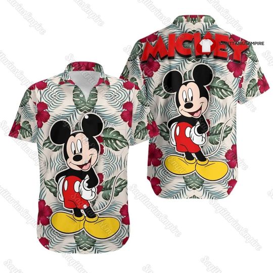 Mickey Button Shirt, Mickey Mouse Shirt