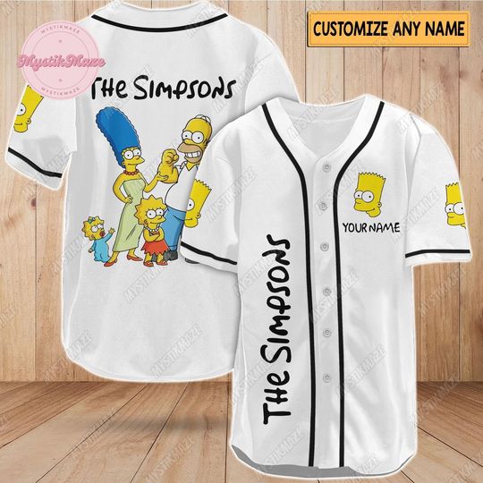 Personalized The Simpsons Shirt, The Simpsons Jersey S