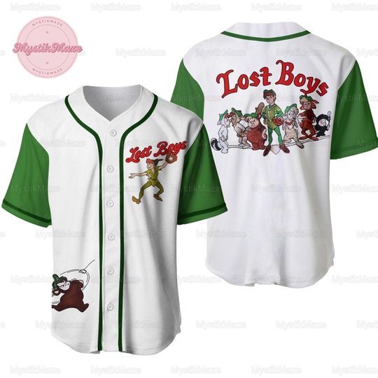 Personalized Peter Pan Jersey, Peter Pan Jersey Shirt, Peter Pan Baseball Jersey
