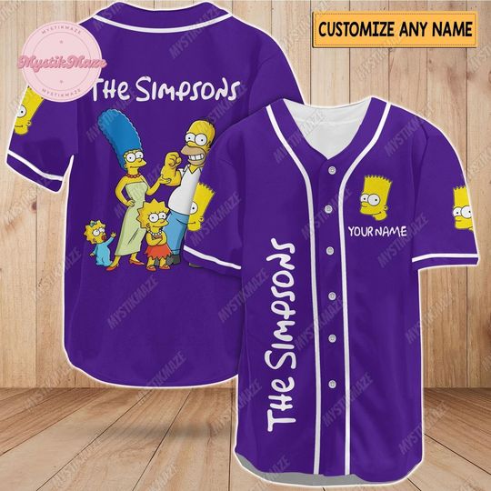 Personalized The Simpsons Shirt, The Simpsons Jersey S