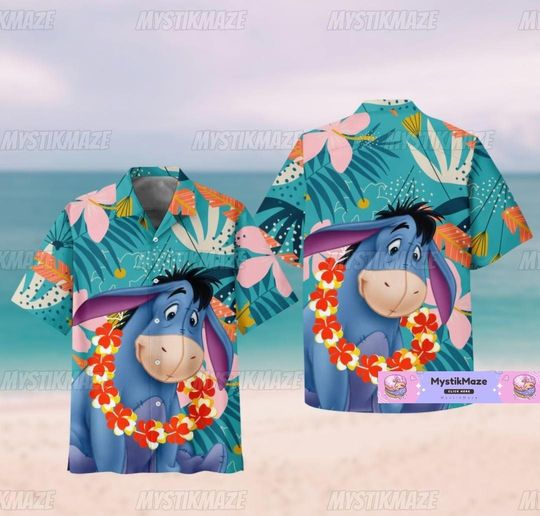 Donkey Hawaiian Shirt, Donkey Button Shirt, Magic Kingdom Shirt