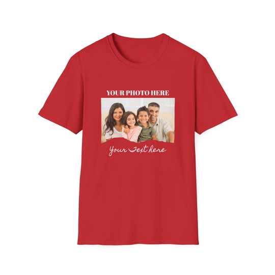 Unisex Softstyle Custom T-Shirt Front Print, Custom T-Shirt