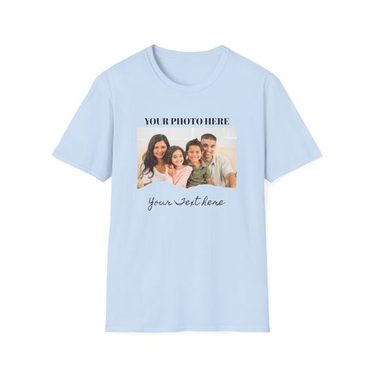 Unisex Softstyle Custom T-Shirt Front Print, Custom T-Shirt