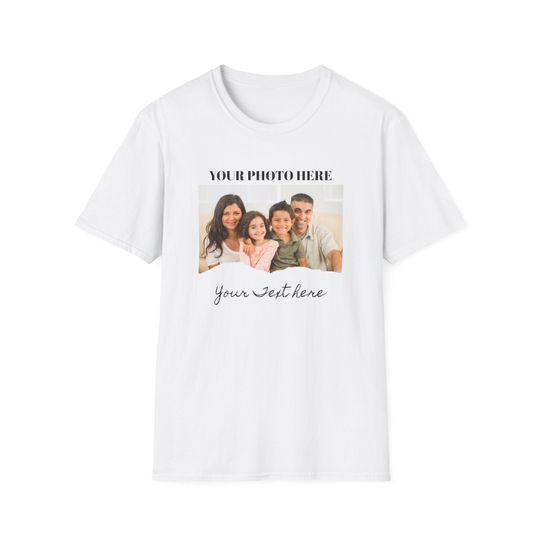 Unisex Softstyle Custom T-Shirt Front Print, Custom T-Shirt