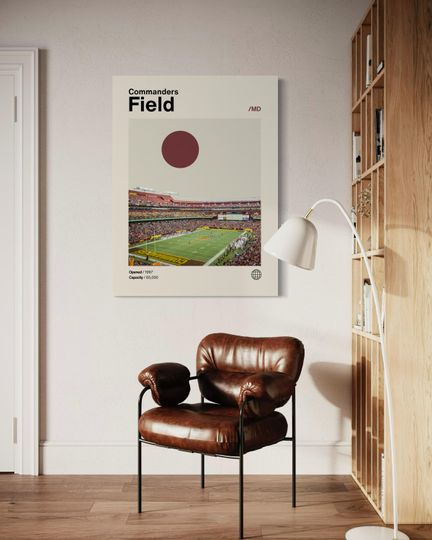Washington Commanders Stadium Poster - Minimalist Football Art - Vertical Matte Poster