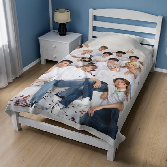 SVT Group Photo Blanket, Seventeen Kpop Merch,