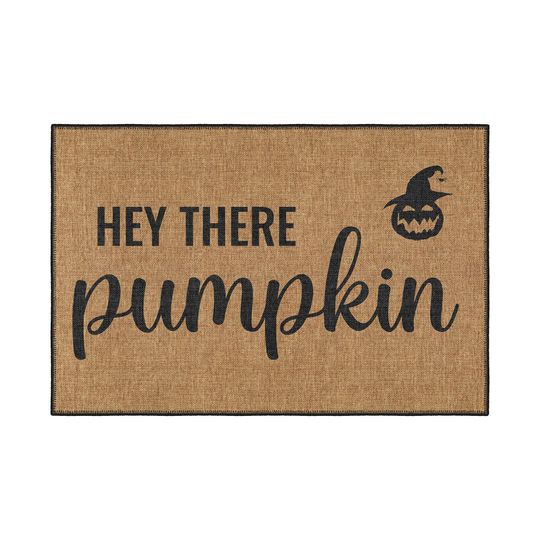 Hey There Pumpkin Halloween Doormat, Halloween Door Mat, Welcome Mat, Funny Doormat, Halloween Mat, Halloween Rug, Happy Halloween Mat