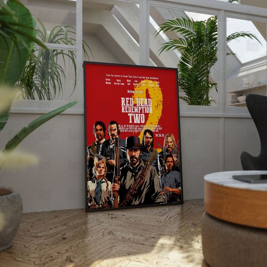 Red Dead Redemption II Poster, Gaming Room Poster, Gaming Wall Poster, Gaming Print Poster, Game Gift, Video Games Poster, Gaming Wall Art