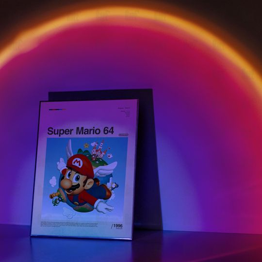 Super Mario 64 Poster, Gaming Room Poster, Gaming Wall Poster, Gaming Print Poster, Game Gift, Video Games Poster, Gaming Wall Art