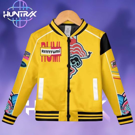 Rumi Baseball Jacket, Demon Baseball Jacket, KPop Demon Cosplay Costume