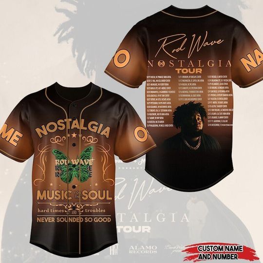 Customized Rod Wave Nostalgia Tour Baseball Jersey