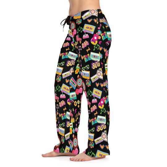 Classic 80s PJ Pants, Mixed Tape, 80s Lounge Pants, Gift for Mom, Bachelorette 1980s Party PJ Pants, 80s,  Made in the 80s, Birthday Gift