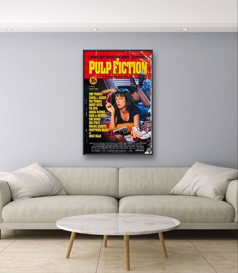 Pulp Fiction Poster, Uma Thurman, Movie Poster