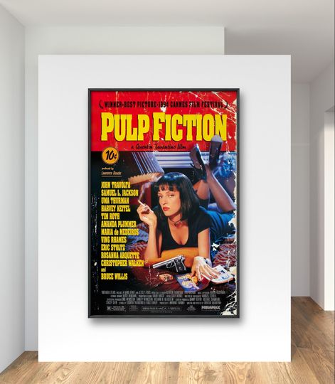 Pulp Fiction Poster, Uma Thurman, Movie Poster