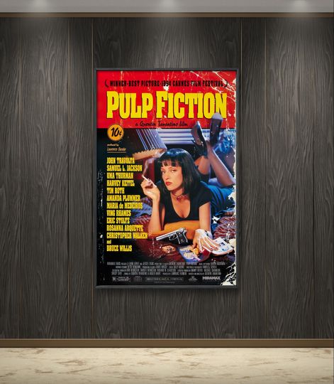 Pulp Fiction Poster, Uma Thurman, Movie Poster