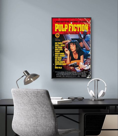 Pulp Fiction Poster, Uma Thurman, Movie Poster