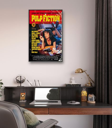 Pulp Fiction Poster, Uma Thurman, Movie Poster