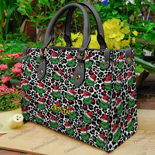 funny character Christmas Leather Ba