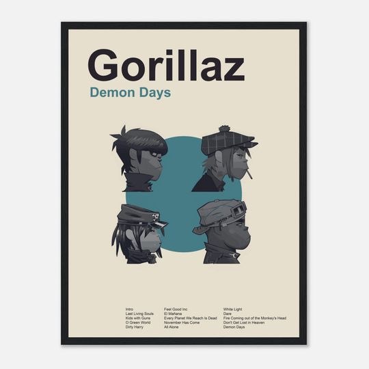 Gorillaz - Demon Days - Framed Poster