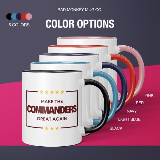 MAGA Commanders Mug Washington Commanders Coffee Cup Gift for Him Funny Donald Trump Washington Commanders Gift for Dad Commanders Gift