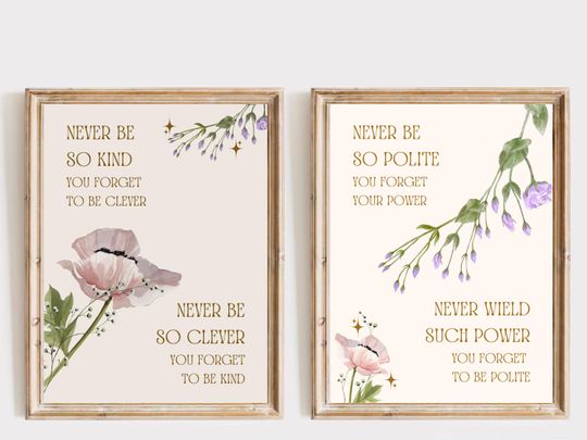 Marjorie Prints - Pair of Floral Taylorr Swifts Lyric Prints