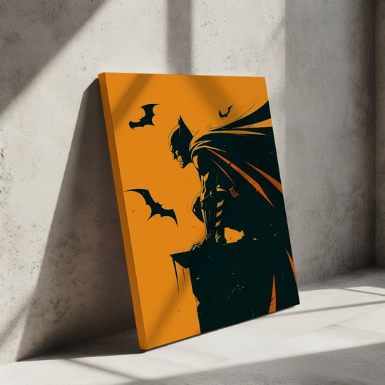 Retro Batman Digital Print Poster | The Batman retro comics poster