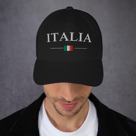 Italia - Premium Embroidered Dad Hat - Italian Flag Heritage Cap