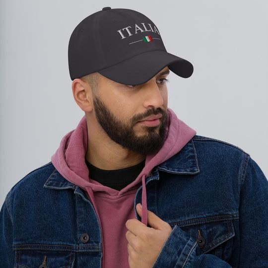 Italia - Premium Embroidered Dad Hat - Italian Flag Heritage Cap