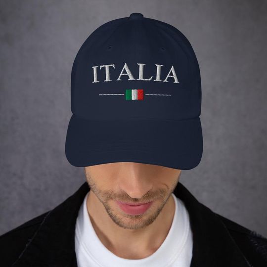 Italia - Premium Embroidered Dad Hat - Italian Flag Heritage Cap