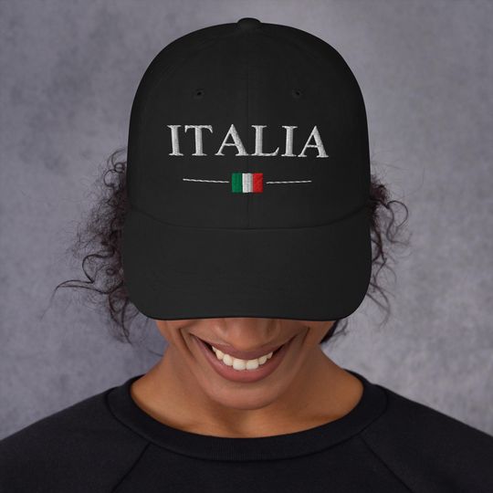 Italia - Premium Embroidered Dad Hat - Italian Flag Heritage Cap