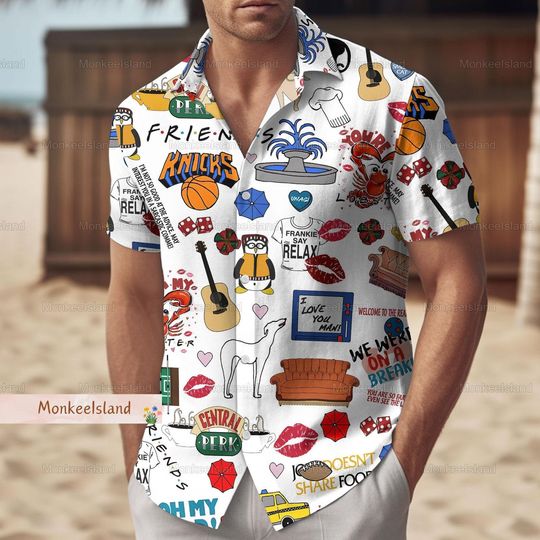 Friends Button Shirt, Lobster Friends Summer Shirt, Friends Tv Show Lover Shirt