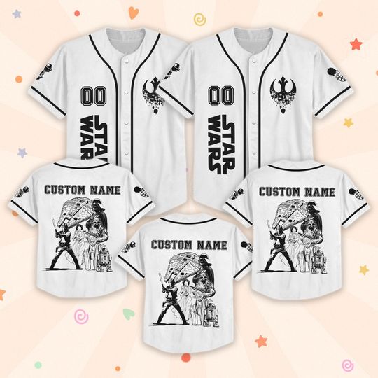 Personalize Disney Star Wars Baseball Jersey, Darth Vader Jersey Shirt