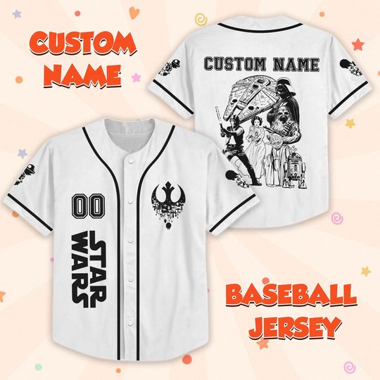 Personalize Disney Star Wars Baseball Jersey, Darth Vader Jersey Shirt