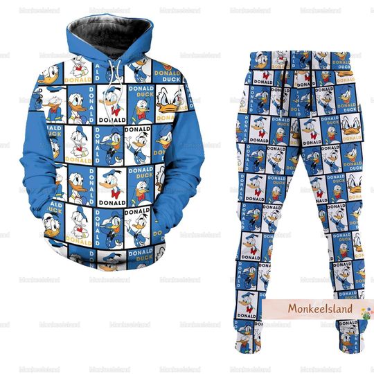 Donald Duck Hoodie Legging Set, Movie Hoodie Legging, Gift for Her